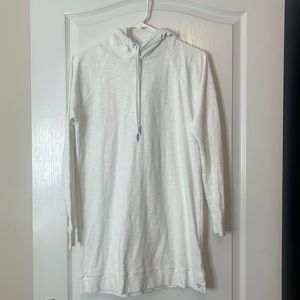 Southern Tide Scuba Pullover Hooded Dress White Small